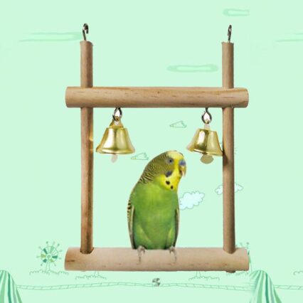 Rustic Wood Perch Stand For Birds