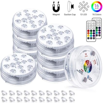16 Colors Rgb Submersible Pool Light With Rf Remote Control - Illuminate Your Water Wonderland