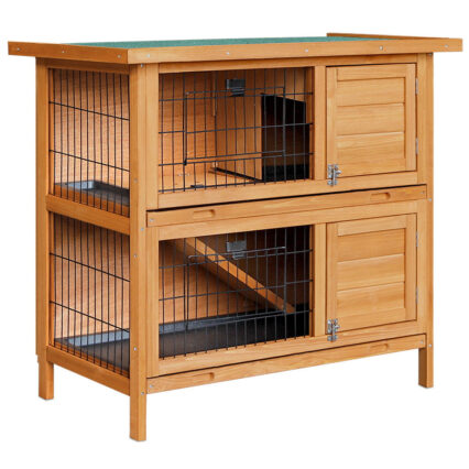 NNEDSZ 2 Storey Wooden Rabbit Hutch