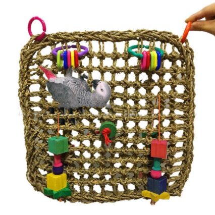 Cozy Straw Haven For Parrots