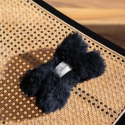 Natural Woolen Dog Toy - Bone - Charcoal
