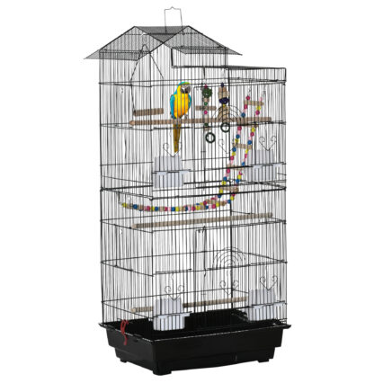 PawHut Bird Cage For Budgies, Finches, Canaries W Accessories, Toys, Tray