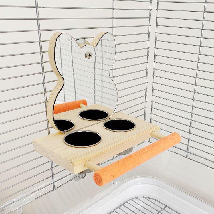 Interactive Parrot Puzzle Bird Toy With Stainless Steel Claw Stand And Mirror - Image 4