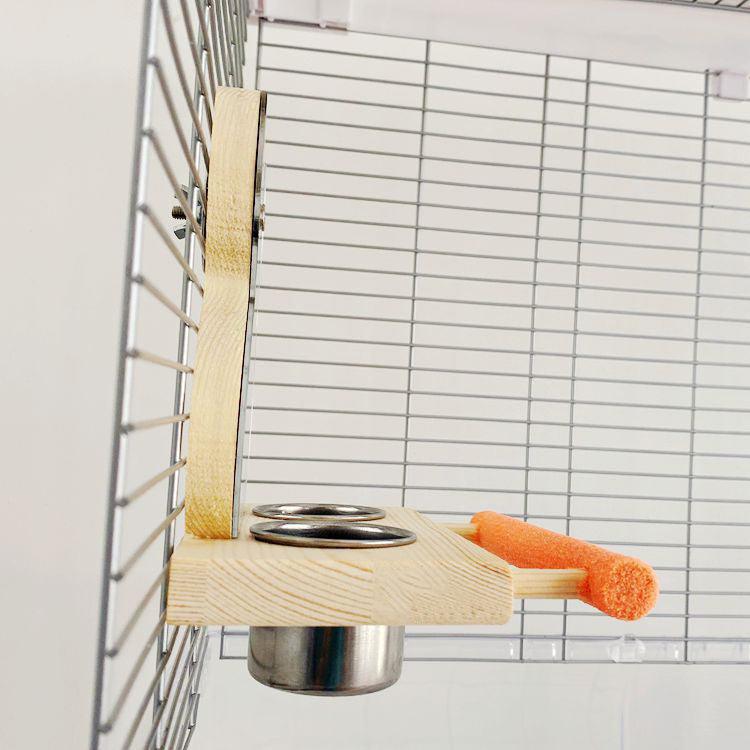Interactive Parrot Puzzle Bird Toy With Stainless Steel Claw Stand And Mirror - Image 2