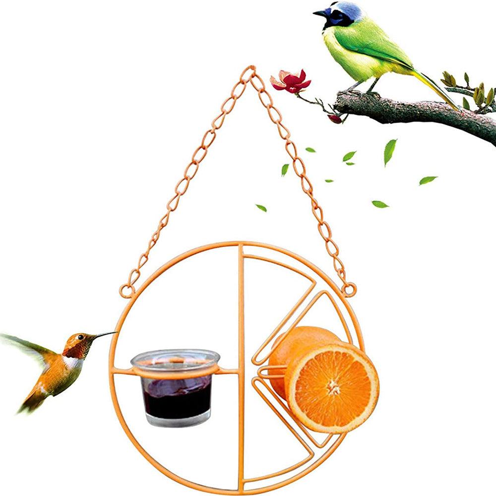 Outdoor Oasis Bird Haven: Vibrant Orange Bird Feeder And Water Station - Image 6