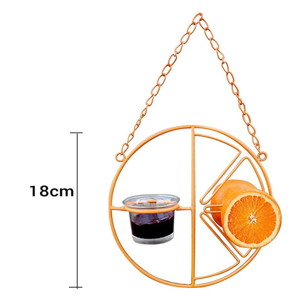 Outdoor Oasis Bird Haven: Vibrant Orange Bird Feeder And Water Station - Image 2