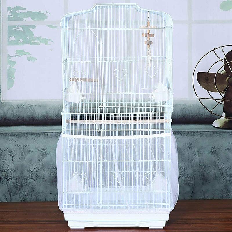 L Size Shell Skirt Mesh Cover Pet Bird Cage Guard Nylon Net Seed Catcher - Image 4