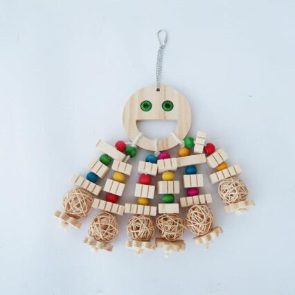 Wooden Birdie Bonanza Parrot Toy Set