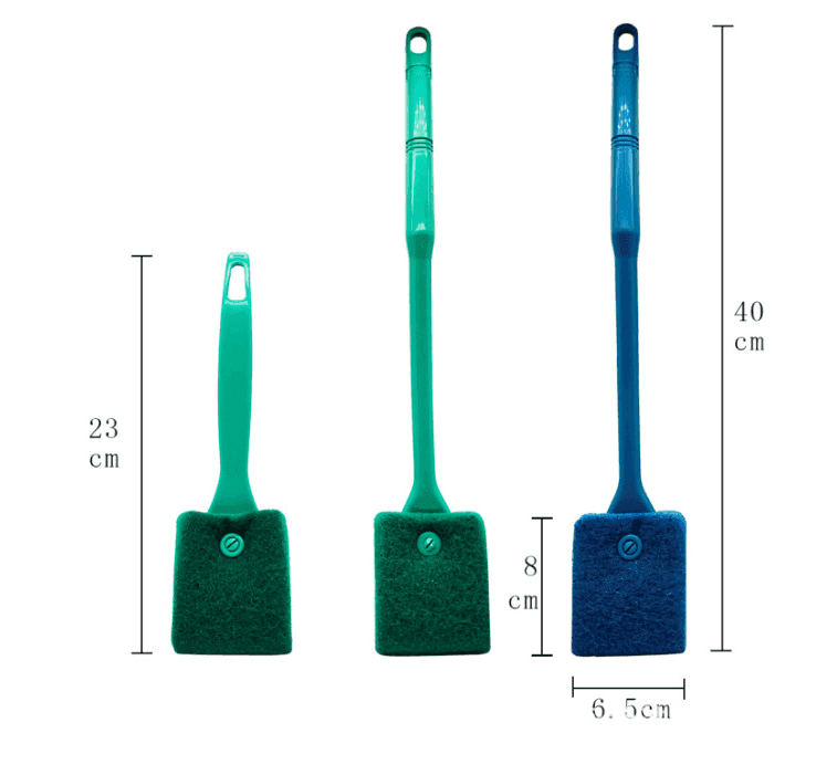 Dual-Sided Long Handle Aquarium Cleaning Brush - Image 4