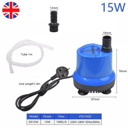 Submersible Water   240V Pool Pond Aquarium Fish Tank Water Feature Fountain-15W
