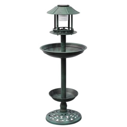 NNEVL Bird Bath/ Feeder with Solar Light