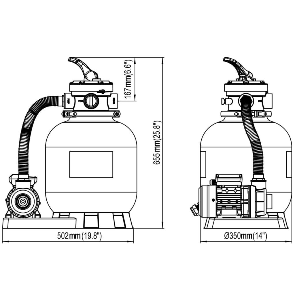 NNEVL Sand Filter Pump 600 W 17000 l/h - Image 4