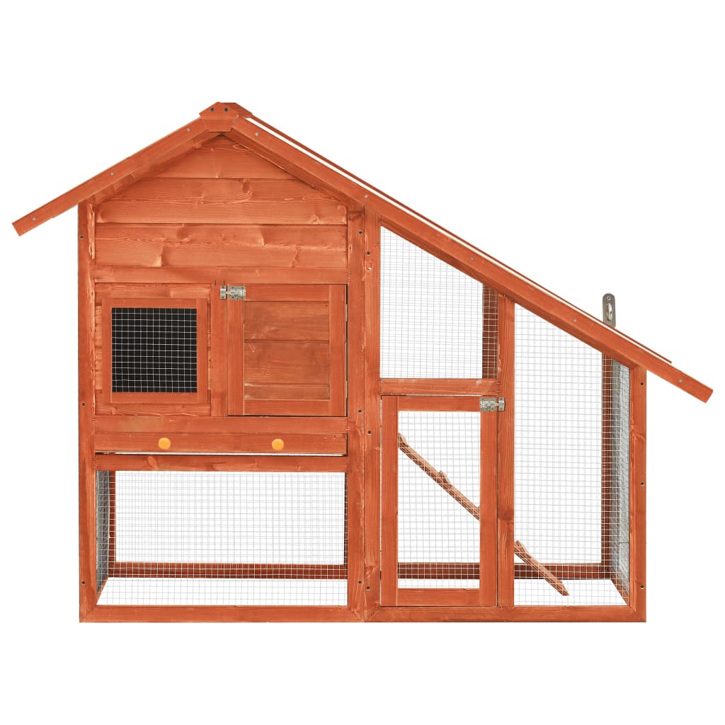 NNEDPE Rabbit Hutch 140x63x120 Cm Solid Firwood - Image 3