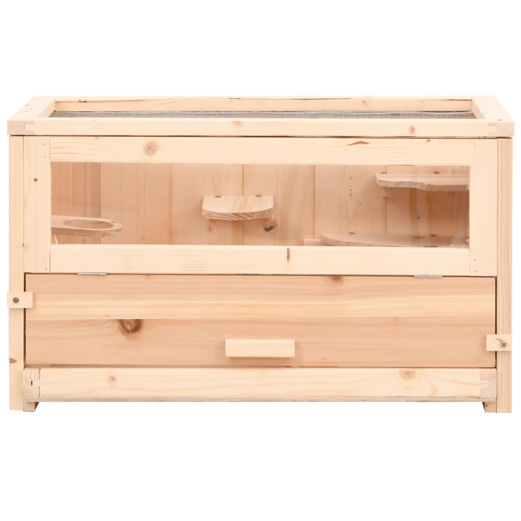 NNEVL Hamster Cage 60x30x35 cm Solid Wood Fir - Image 4