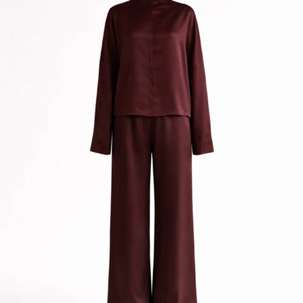 Silk/Cotton Clothing Set - Burgundy