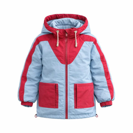 Kid's Wool Puff Jacket - Blue - Natural, Non-Toxic & Insulated with 100% Wool