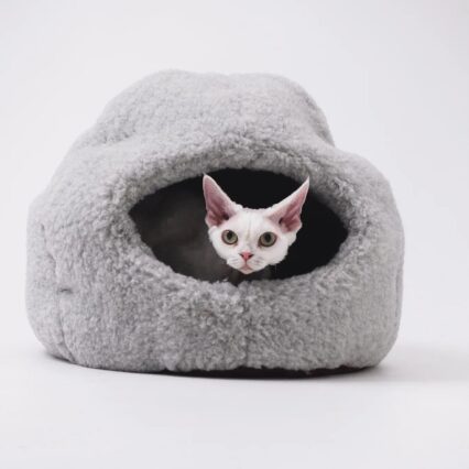 Nest Natural Woolen Pet Bed - Gray