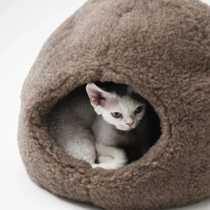 Nest Natural Woolen Pet Bed - Beige