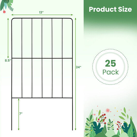 25 Pack Rustproof Decorative Garden Fence Set for Dog Flower bed - Image 5