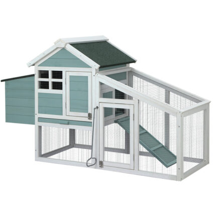 NNEDSZ Chicken Coop Rabbit Hutch Large House Run Cage Wooden Outdoor Pet Hutch