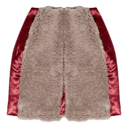 Woolen Women's Short Skirt - Beige