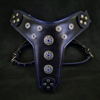 ''Bijou'' harness Black & Blue for big dogs