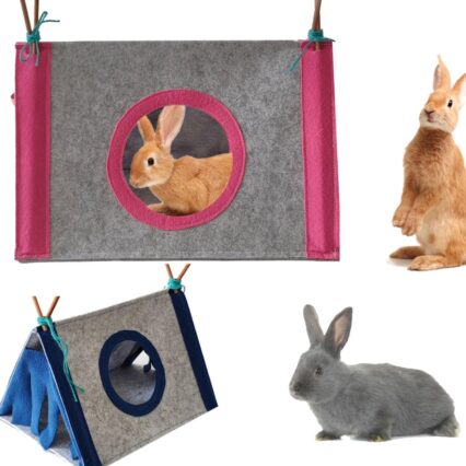 Cozy Pet Retreat: Felt Cloth Rabbit Nest & Hamster Corner House Tent