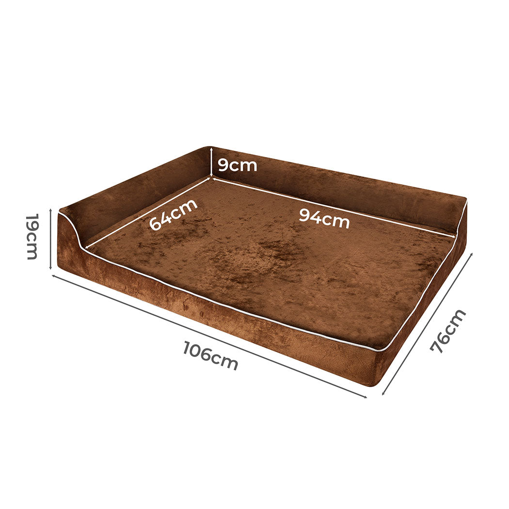 Pawz Orthopedic Dog Bed XL Coffee - Image 2