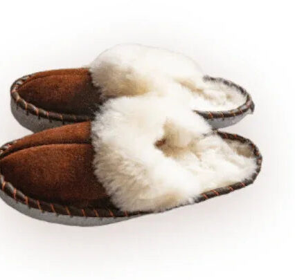 Adult Natural Sheepskin Mules - Brown