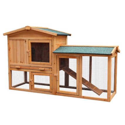 NNEDPE Large Wooden Chicken Coop & Rabbit Hutch With Ramp