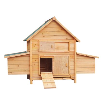 NNEDPE Wooden Chicken Coop & Rabbit Hutch With Ramp Nesting Boxes